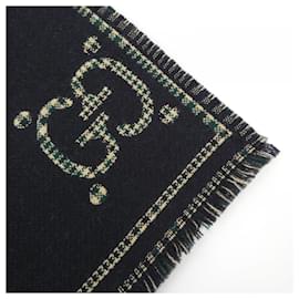 Gucci-Gucci Green and Navy Shawl-Green,Navy blue