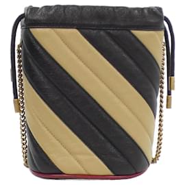 Gucci-Gucci GG Marmont 573817 0OLQX Shoulder Bag-Black,Beige
