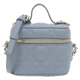 Christian Dior-Christian Dior Micro Lady Vanity Case Handbag-Light blue