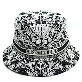 Christian Dior-Chapeau seau noir et blanc Christian Dior-Noir,Blanc