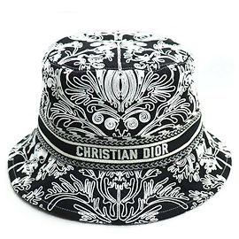 Cappello bucket nero e bianco Christian Dior Nero Bianco