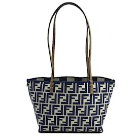 Fendi-Fendi Roll Small Reversible Tote Bag-White,Blue
