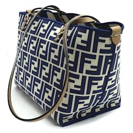 Fendi-Fendi Roll Small Reversible Tote Bag-White,Blue
