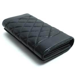 Chanel-Chanel Matelasse Mademoiselle Long Wallet-Black