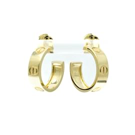 Cartier-Cartier Love 18K Yellow Gold Half Hoop Earrings-Golden