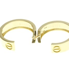 Cartier-Cartier Love 18K Yellow Gold Half Hoop Earrings-Golden