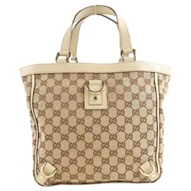 Gucci-Gucci GG Canvas Handbag-Beige,Cream