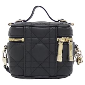 Christian Dior-Christian Dior Micro Lady Vanity Case Handbag-Black