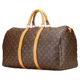 Louis Vuitton-Louis Vuitton Monogram Keepall 50 Boston Bag-Brown,Monogram