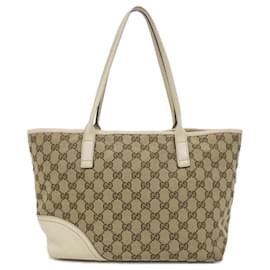 Gucci-Gucci GG Canvas Handbag-Beige,Cream