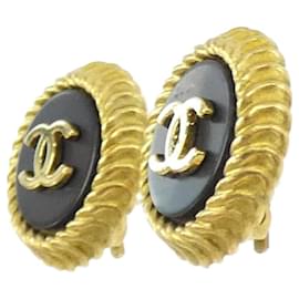 Chanel-Chanel 04378 Clip Earrings-Black