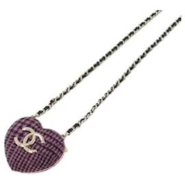 Chanel-Chanel AB9485 Necklace-Black,Pink,Golden