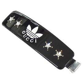 Fermaglio per capelli Gucci 702940 IAABI Nero Argento