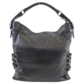 Christian Louboutin-Christian Louboutin Black Leather Shoulder Bag-Black