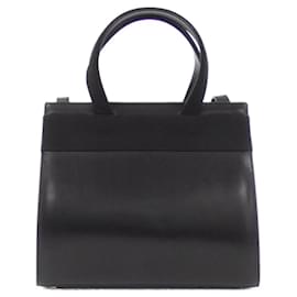 Salvatore Ferragamo-Salvatore Ferragamo Black Leather Handbag-Black