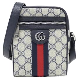 Gucci-Gucci Ophidia 598127 96IWN Shoulder Bag-Blue,Beige