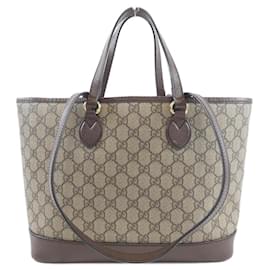 Gucci-Gucci Ophidia Handbag-Brown,Beige