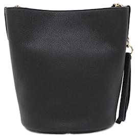 Salvatore Ferragamo-Salvatore Ferragamo Black Calfskin Shoulder Bag-Black