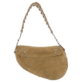Christian Dior-Christian Dior Beige Suede Shoulder Bag-Beige
