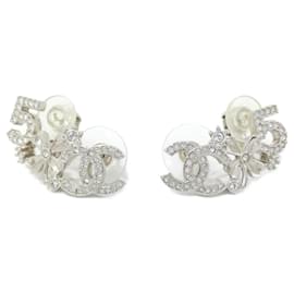 Chanel-Chanel ABA432 Silver Stud Earrings-Silvery