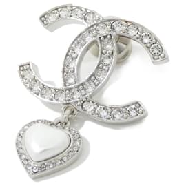 Chanel-Chanel ABB624 Pin Brooch-Silvery,White