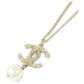 Chanel-Chanel 63047 Necklace-White,Golden