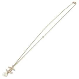Chanel-Chanel 63047 Necklace-White,Golden