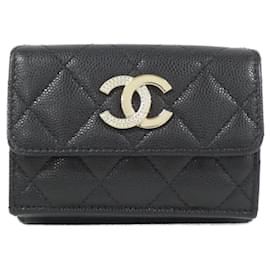 Chanel-Chanel AP4173 Tri-Fold Wallet-Black