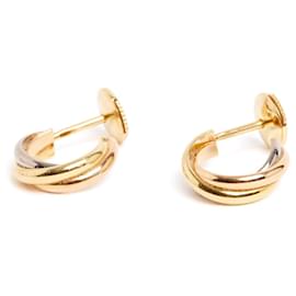 Cartier-Cartier Trinity Classic Gold Hoop Earrings-Golden