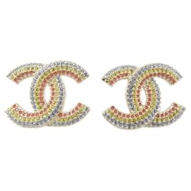 Chanel-Chanel AB9868 Stud Earrings-Pink,Blue,Yellow