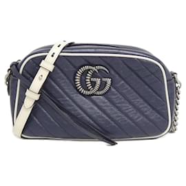 Gucci-Gucci GG Marmont Shoulder Bag-White,Blue