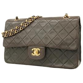 Chanel-Chanel Black Lambskin Shoulder Bag-Black