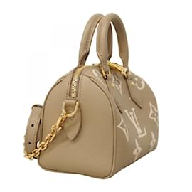 Louis Vuitton-Louis Vuitton Monogram Empreinte Speedy Bandouliere 20 Handbag-Grey,Cream