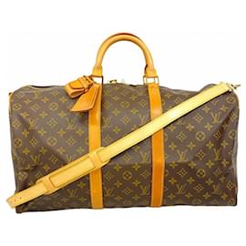 Louis Vuitton-Louis Vuitton Monogram Keepall Bandouliere 50-Brown
