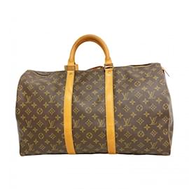 Louis Vuitton-Louis Vuitton Boston Bag Monogram Keepall 50-Brown