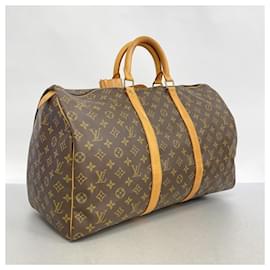 Louis Vuitton-Louis Vuitton Boston Bag Monogram Keepall 50-Brown