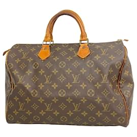 Louis Vuitton-Louis Vuitton Monogram Speedy 35 Handbag-Brown