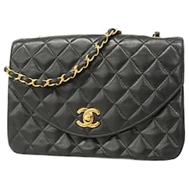 Chanel-Chanel Black Lambskin Shoulder Bag-Black