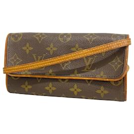 Louis Vuitton-Louis Vuitton Monogram Pochette Twin PM Shoulder Bag-Brown