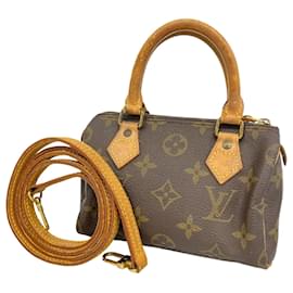 Louis Vuitton-Louis Vuitton Monogram Mini Speedy Handbag-Brown