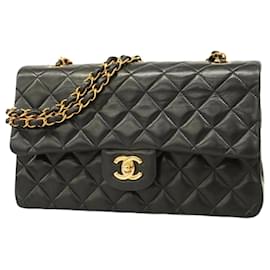 Chanel-Chanel Black Lambskin Shoulder Bag-Black