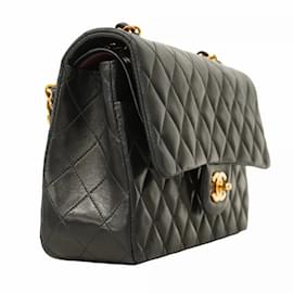 Chanel-Chanel Black Lambskin Shoulder Bag-Black