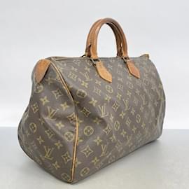 Louis Vuitton-Louis Vuitton Monogram Speedy 35 Handbag-Brown