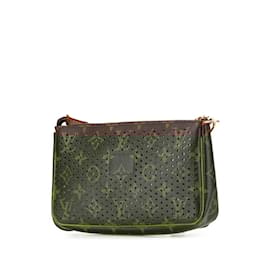 Louis Vuitton-Louis Vuitton Monogram Perforated Pochette Accessory Pouch-Brown,Orange,Monogram