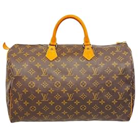 Louis Vuitton-Louis Vuitton Monogram Speedy 40 Handbag-Brown