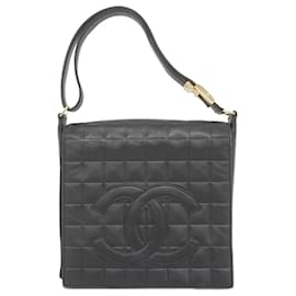 Chanel-Chanel Black Lambskin Shoulder Bag-Black