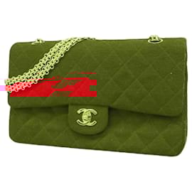 Chanel-Chanel Red Jersey Shoulder Bag-Red