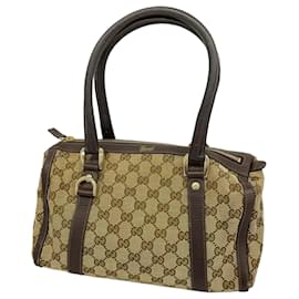Gucci-Gucci Handbag GG Canvas 130942-Brown