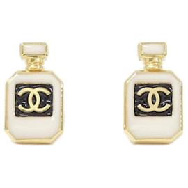 Chanel-Chanel ABF078 Stud Earrings-Black,White