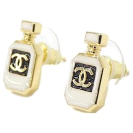 Chanel-Chanel ABF078 Stud Earrings-Black,White